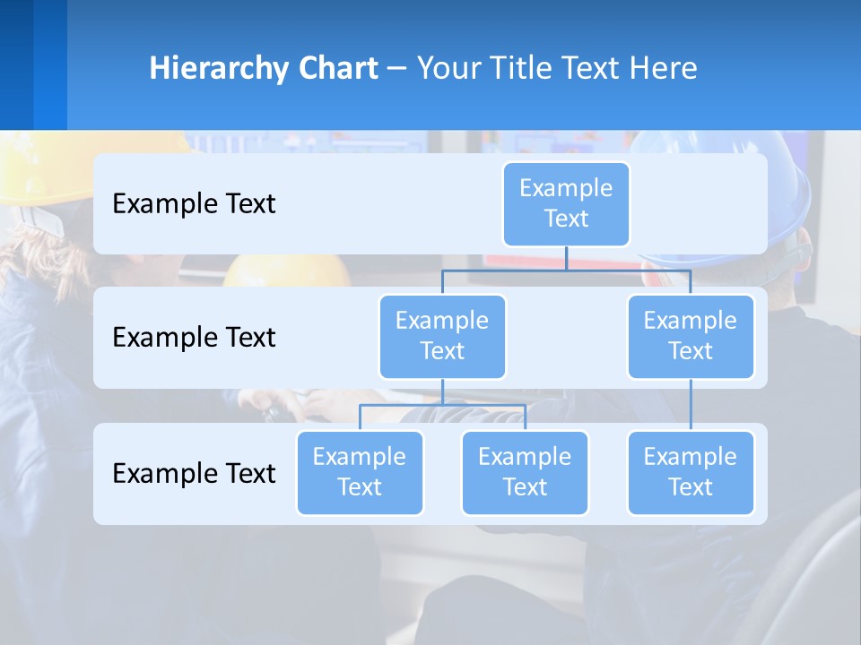A Man In A Hard Hat Is Working On A Computer PowerPoint Template