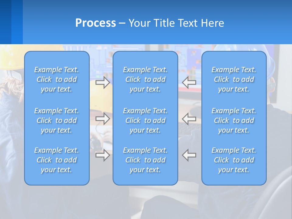 A Man In A Hard Hat Is Working On A Computer PowerPoint Template
