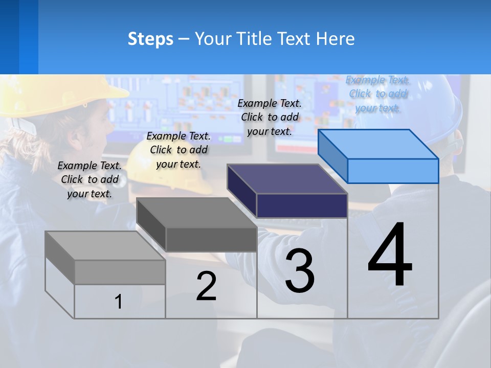A Man In A Hard Hat Is Working On A Computer PowerPoint Template