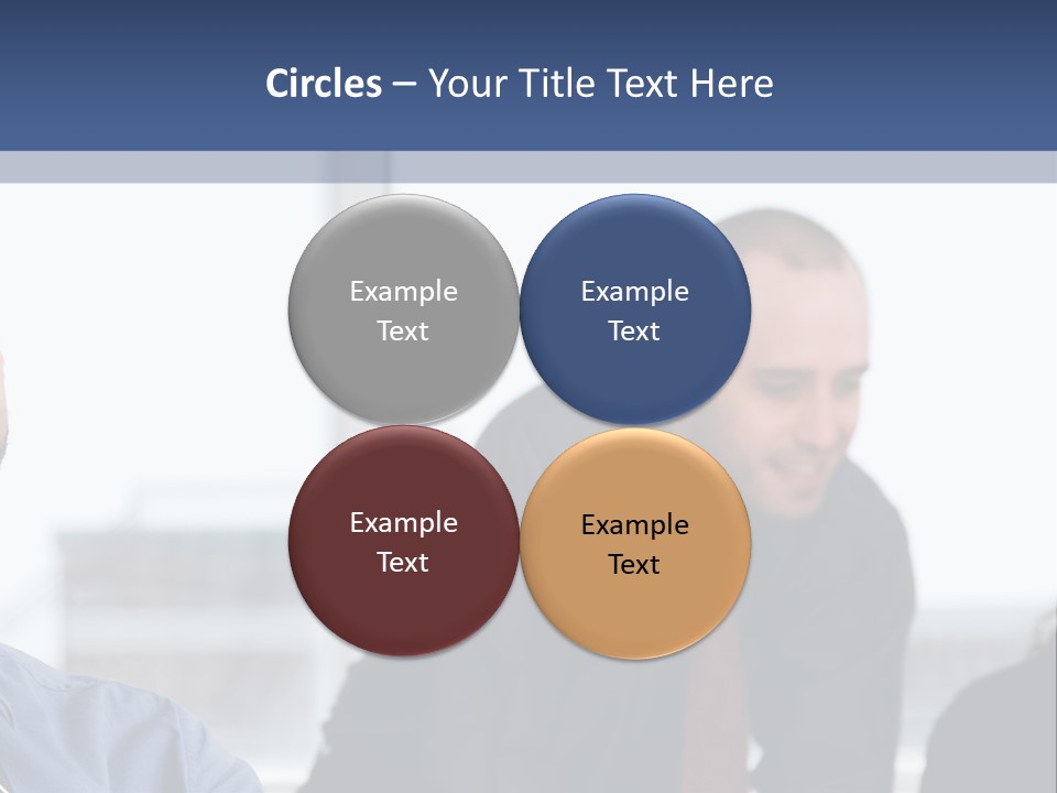 A Group Of People Sitting Around A Table PowerPoint Template