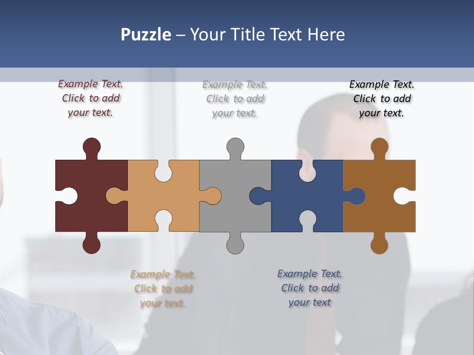 A Group Of People Sitting Around A Table PowerPoint Template