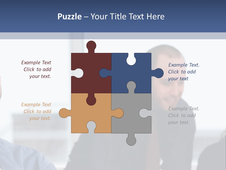 A Group Of People Sitting Around A Table PowerPoint Template