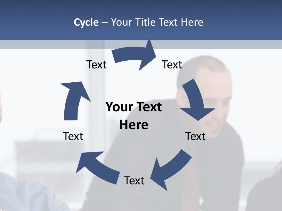 A Group Of People Sitting Around A Table PowerPoint Template