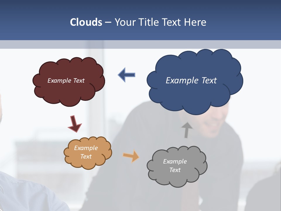 A Group Of People Sitting Around A Table PowerPoint Template