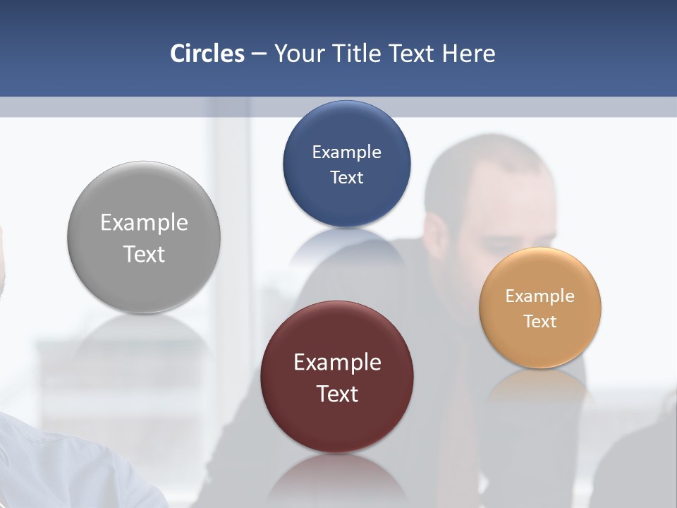 A Group Of People Sitting Around A Table PowerPoint Template