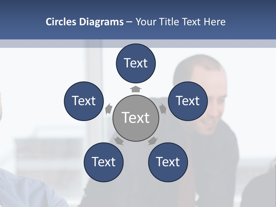 A Group Of People Sitting Around A Table PowerPoint Template