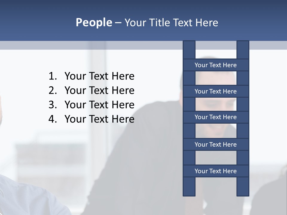 A Group Of People Sitting Around A Table PowerPoint Template