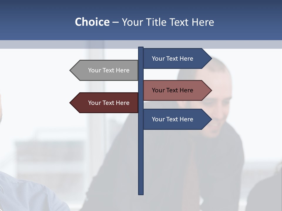 A Group Of People Sitting Around A Table PowerPoint Template