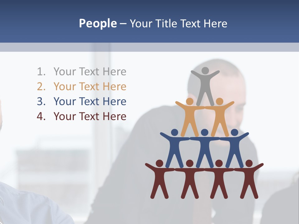 A Group Of People Sitting Around A Table PowerPoint Template