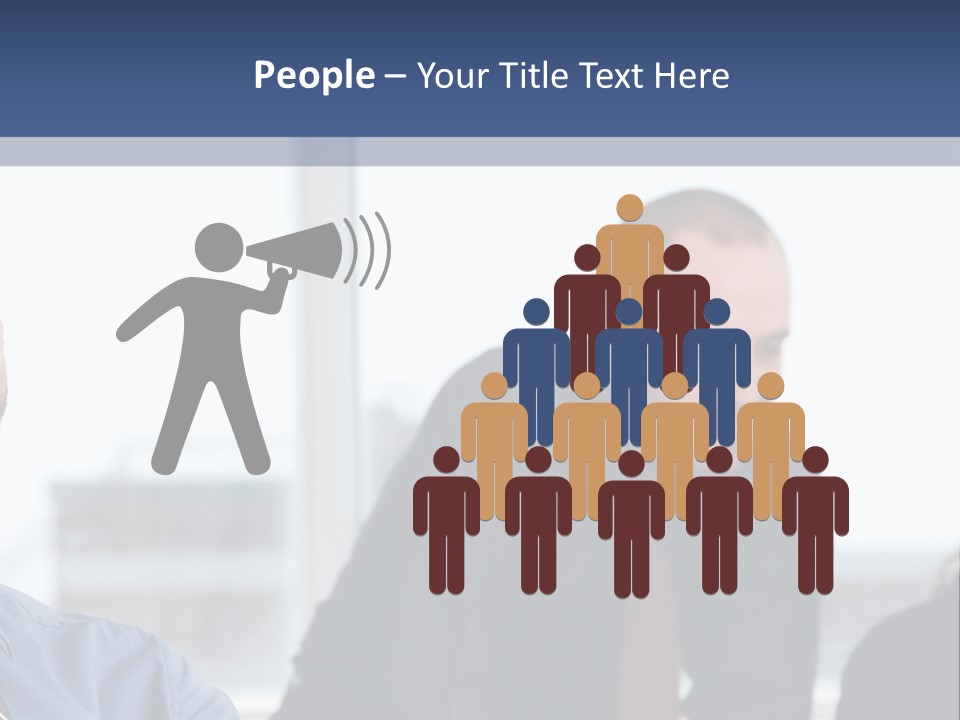 A Group Of People Sitting Around A Table PowerPoint Template