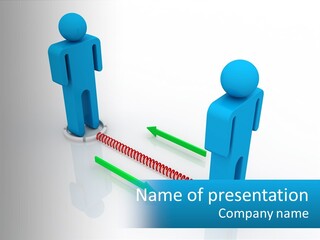 A Blue Man Standing Next To A Green Man PowerPoint Template