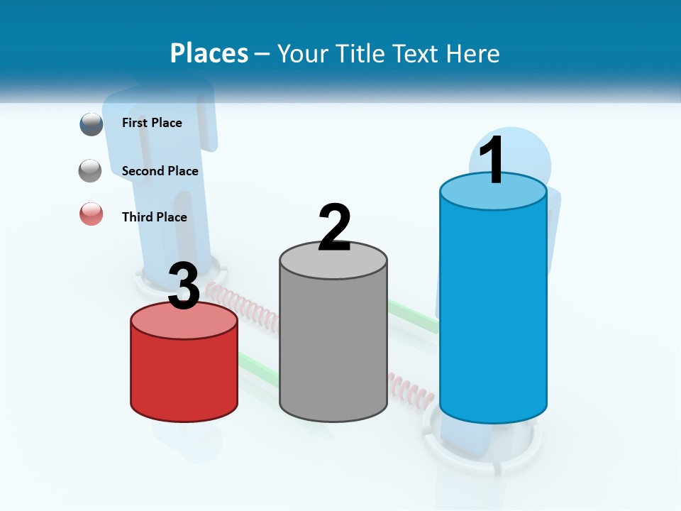 A Blue Man Standing Next To A Green Man PowerPoint Template