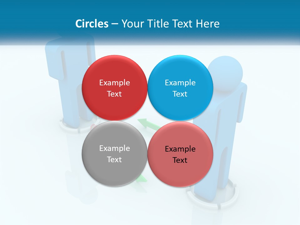 A Blue Man Standing Next To A Green Man PowerPoint Template