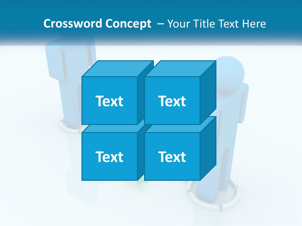 A Blue Man Standing Next To A Green Man PowerPoint Template