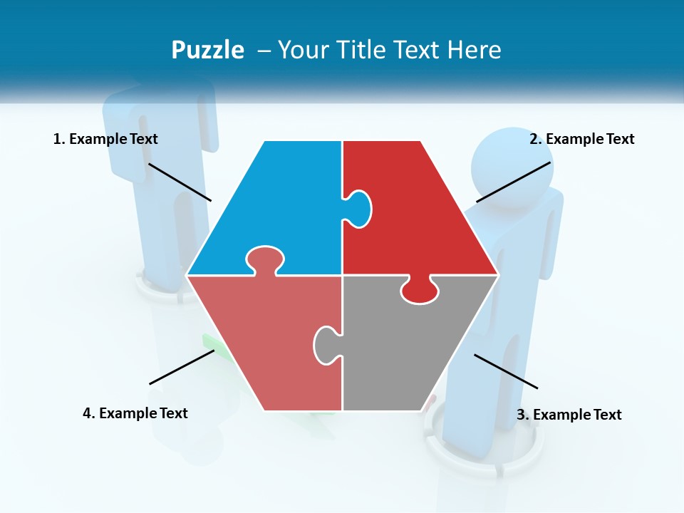 A Blue Man Standing Next To A Green Man PowerPoint Template
