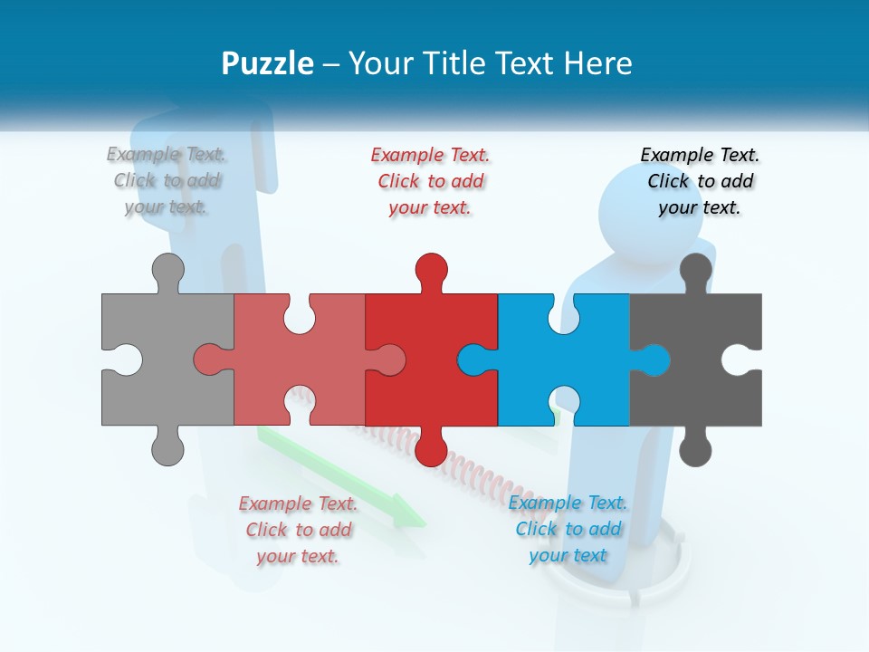 A Blue Man Standing Next To A Green Man PowerPoint Template