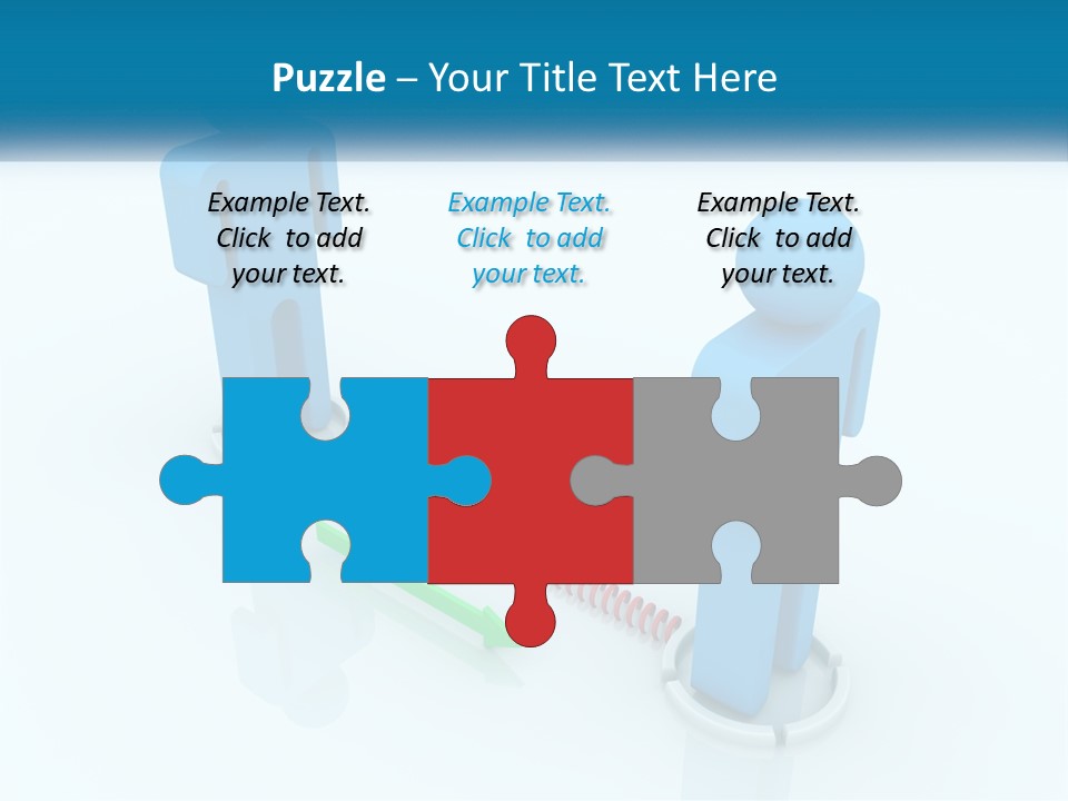 A Blue Man Standing Next To A Green Man PowerPoint Template