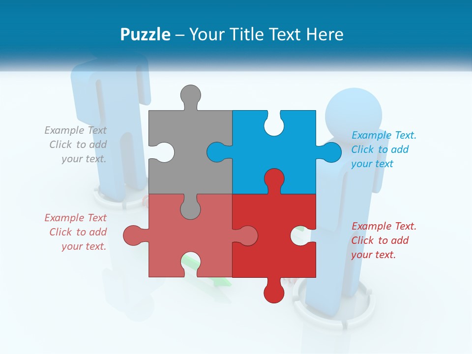 A Blue Man Standing Next To A Green Man PowerPoint Template