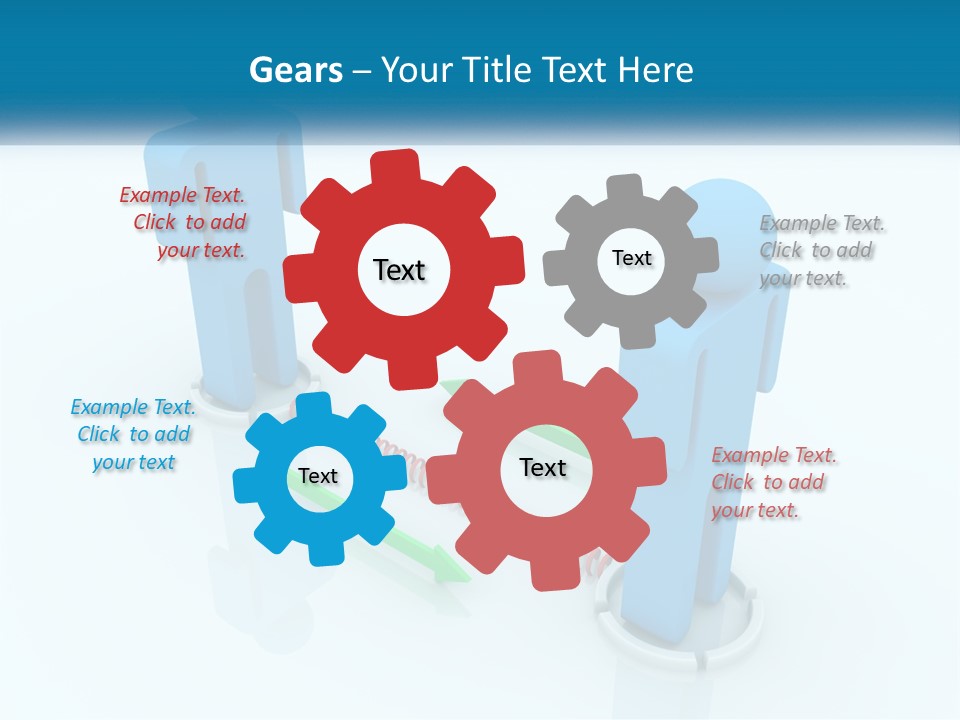 A Blue Man Standing Next To A Green Man PowerPoint Template