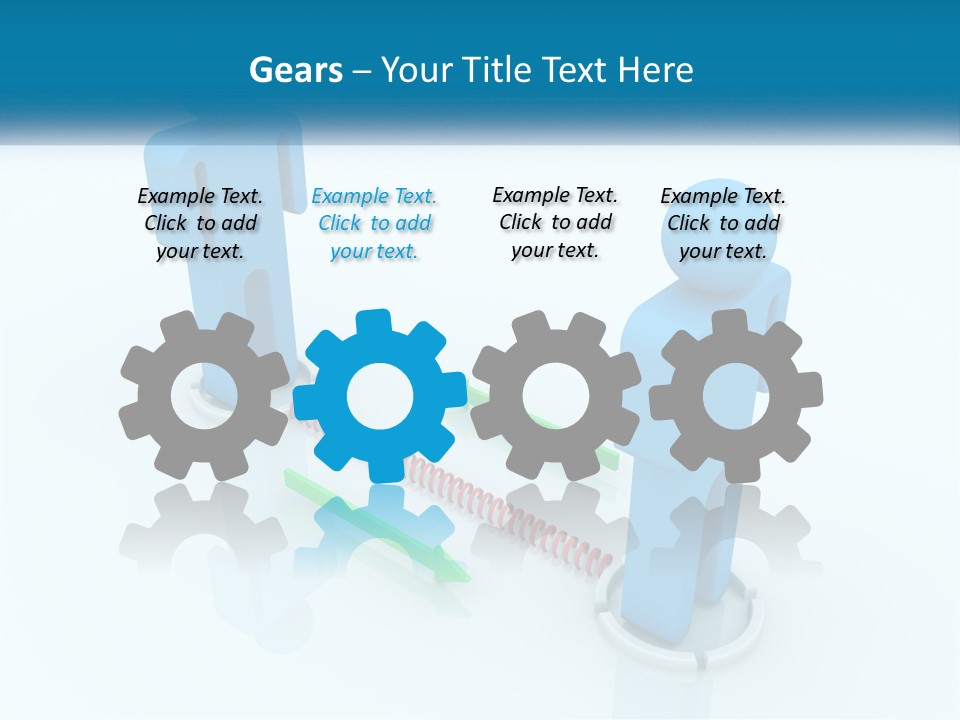 A Blue Man Standing Next To A Green Man PowerPoint Template