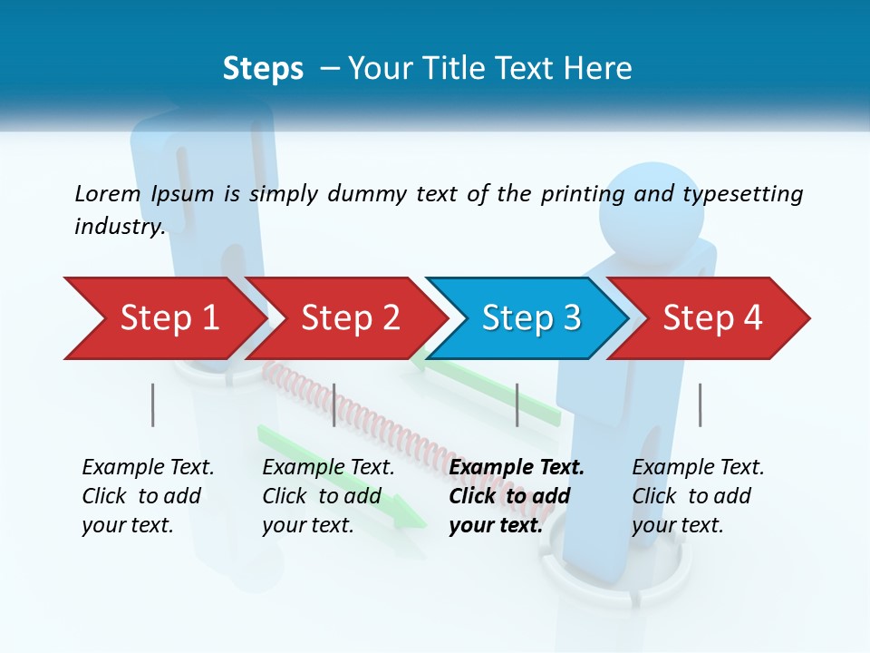 A Blue Man Standing Next To A Green Man PowerPoint Template