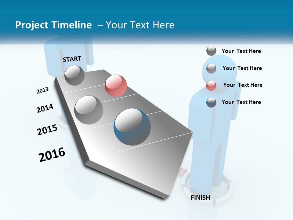 A Blue Man Standing Next To A Green Man PowerPoint Template