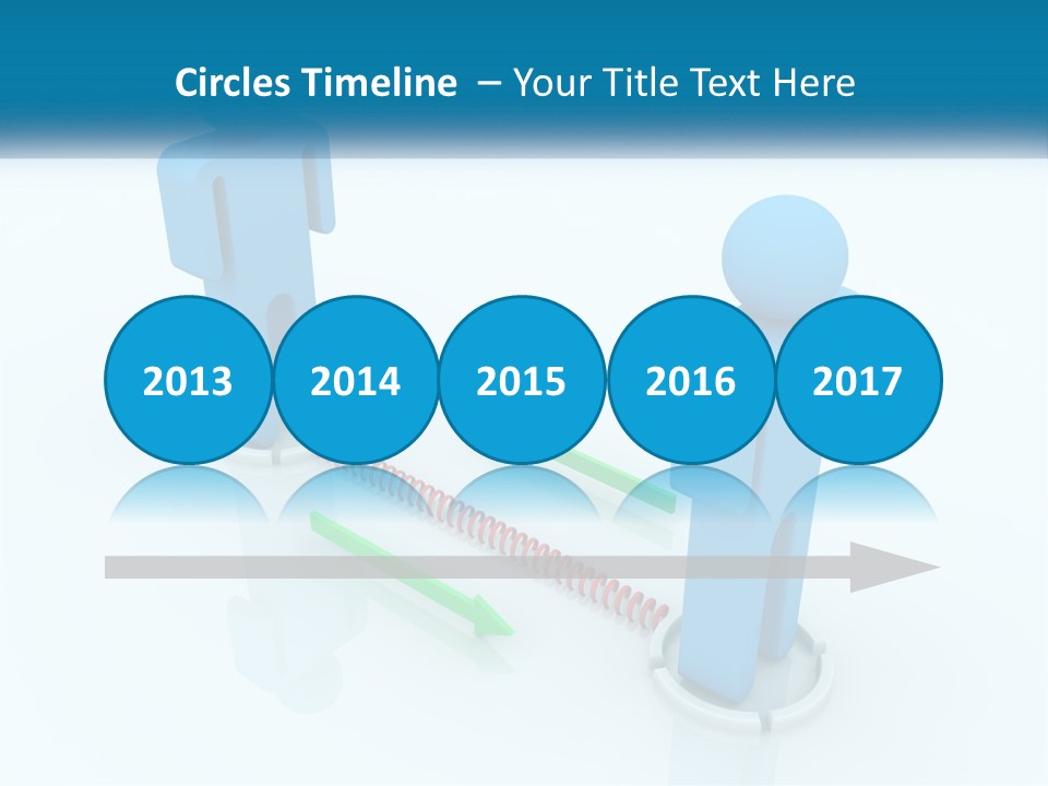 A Blue Man Standing Next To A Green Man PowerPoint Template