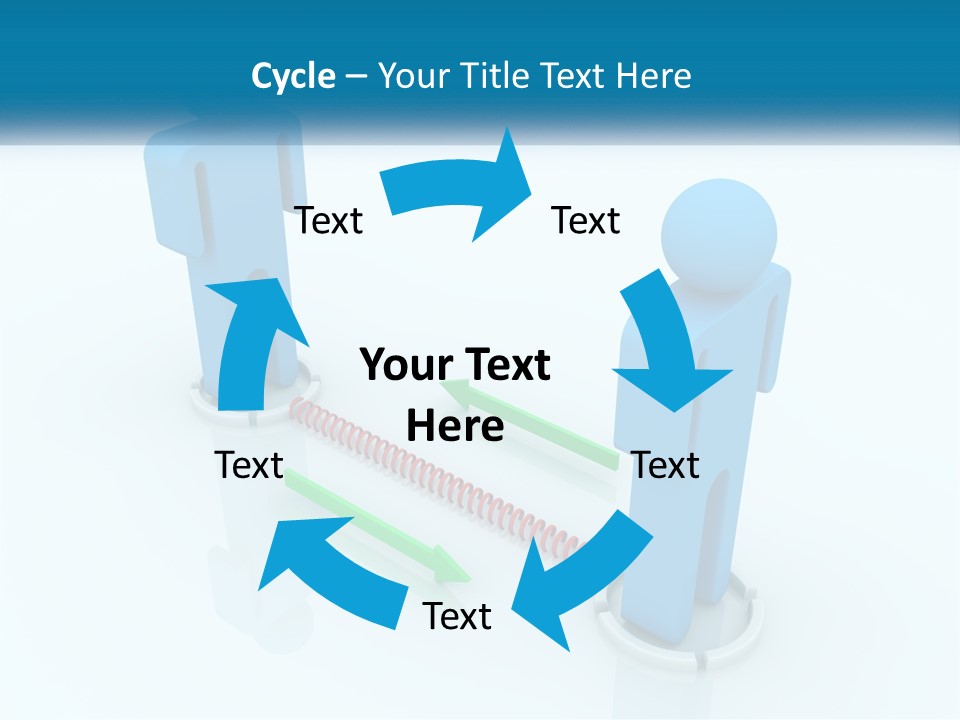 A Blue Man Standing Next To A Green Man PowerPoint Template