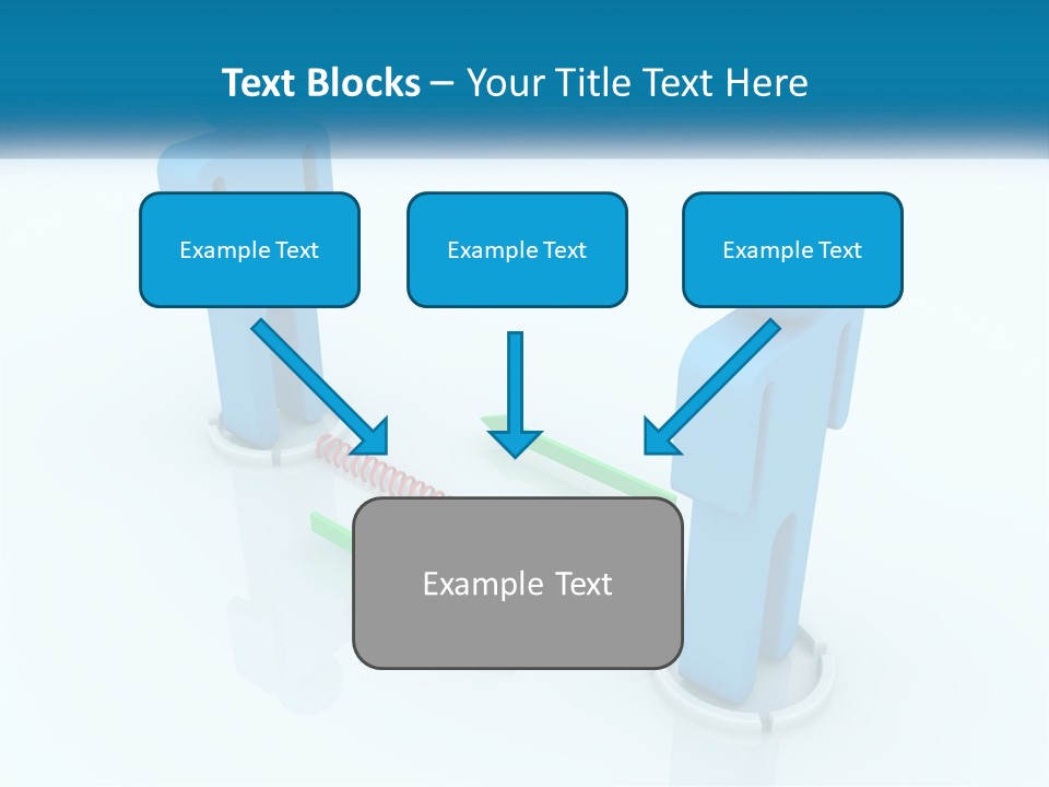 A Blue Man Standing Next To A Green Man PowerPoint Template