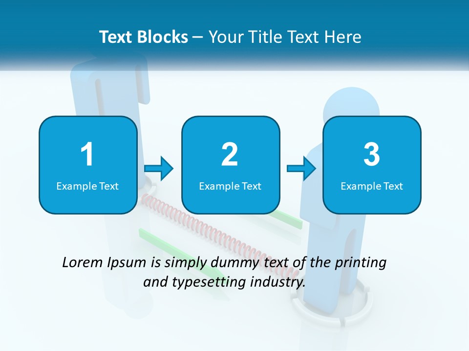 A Blue Man Standing Next To A Green Man PowerPoint Template