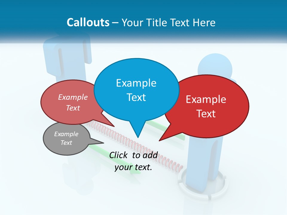A Blue Man Standing Next To A Green Man PowerPoint Template