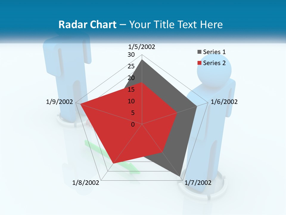 A Blue Man Standing Next To A Green Man PowerPoint Template