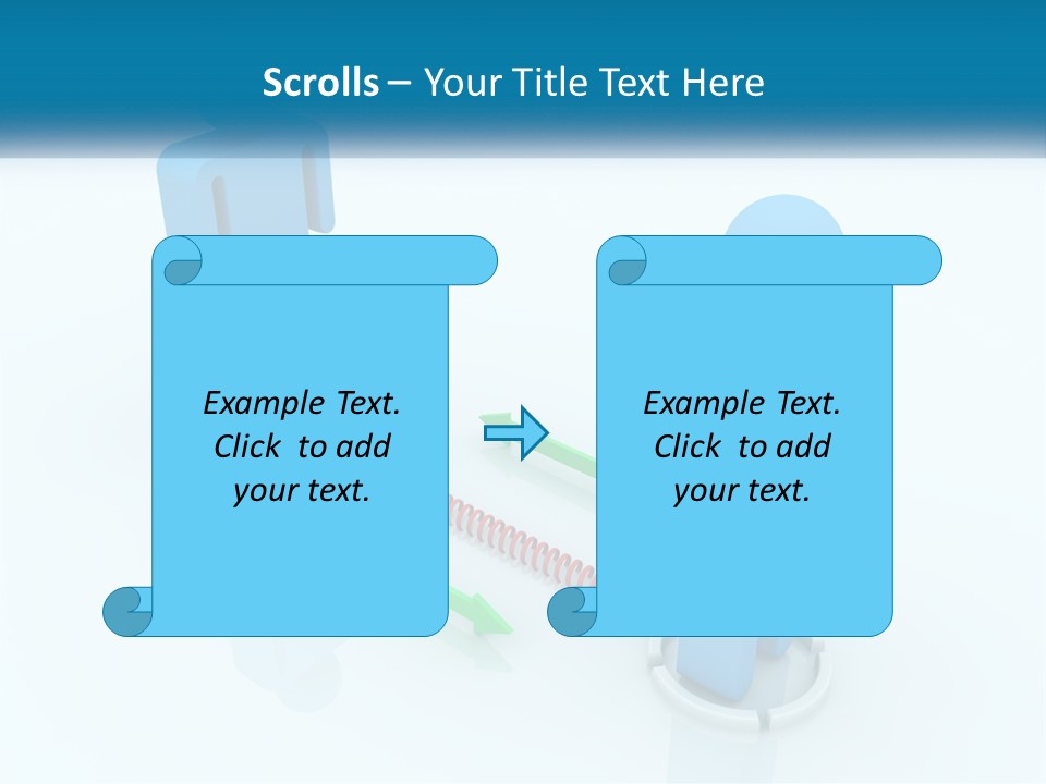 A Blue Man Standing Next To A Green Man PowerPoint Template