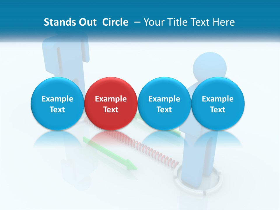 A Blue Man Standing Next To A Green Man PowerPoint Template