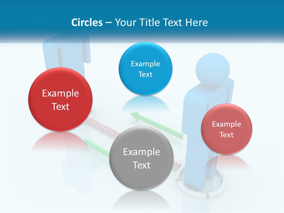 A Blue Man Standing Next To A Green Man PowerPoint Template