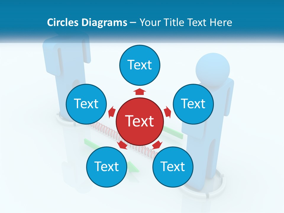 A Blue Man Standing Next To A Green Man PowerPoint Template