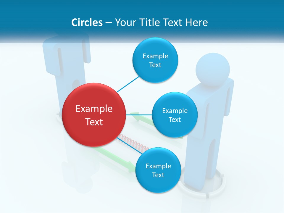 A Blue Man Standing Next To A Green Man PowerPoint Template