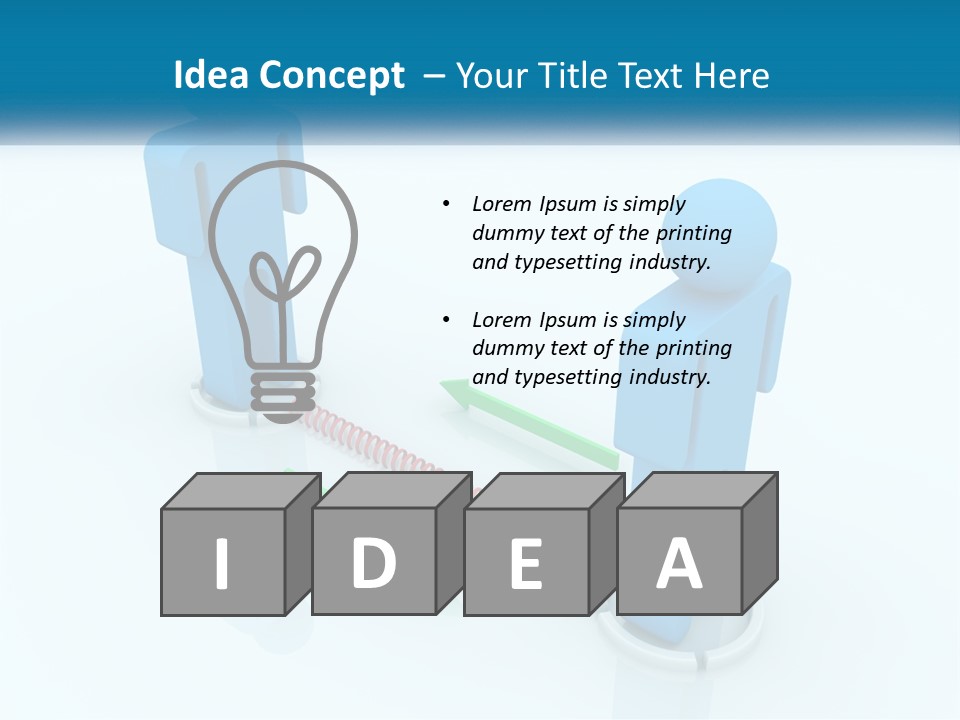 A Blue Man Standing Next To A Green Man PowerPoint Template