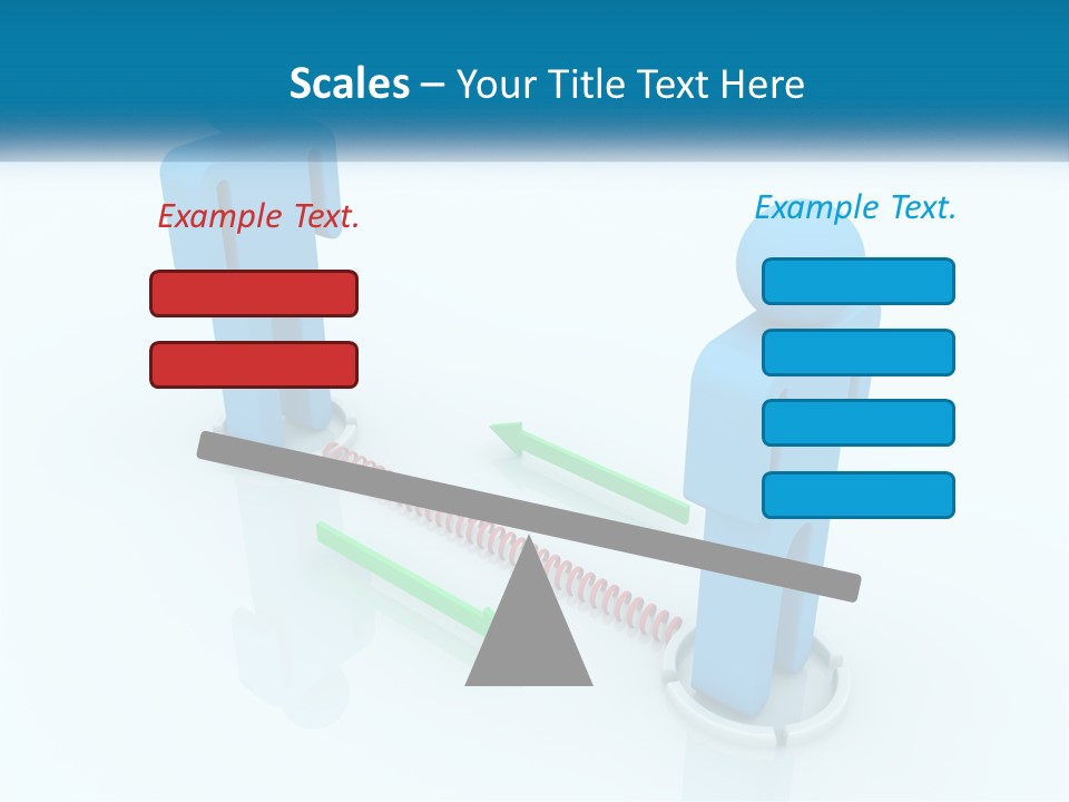 A Blue Man Standing Next To A Green Man PowerPoint Template