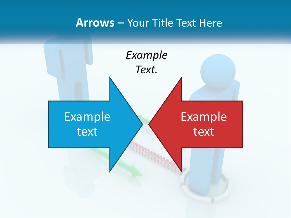 A Blue Man Standing Next To A Green Man PowerPoint Template