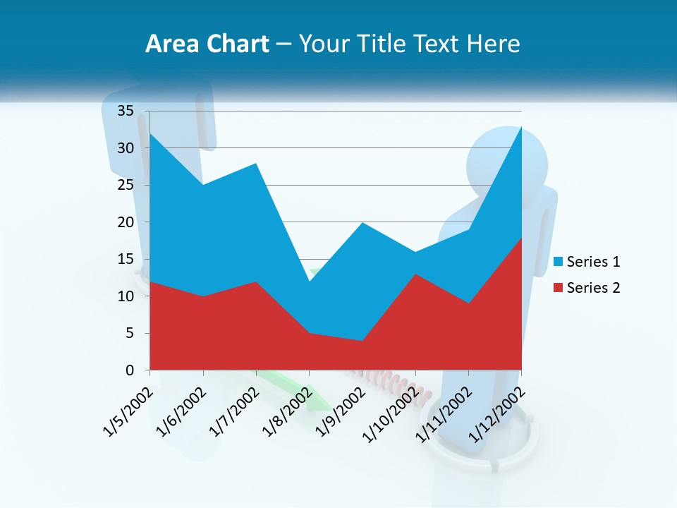 A Blue Man Standing Next To A Green Man PowerPoint Template