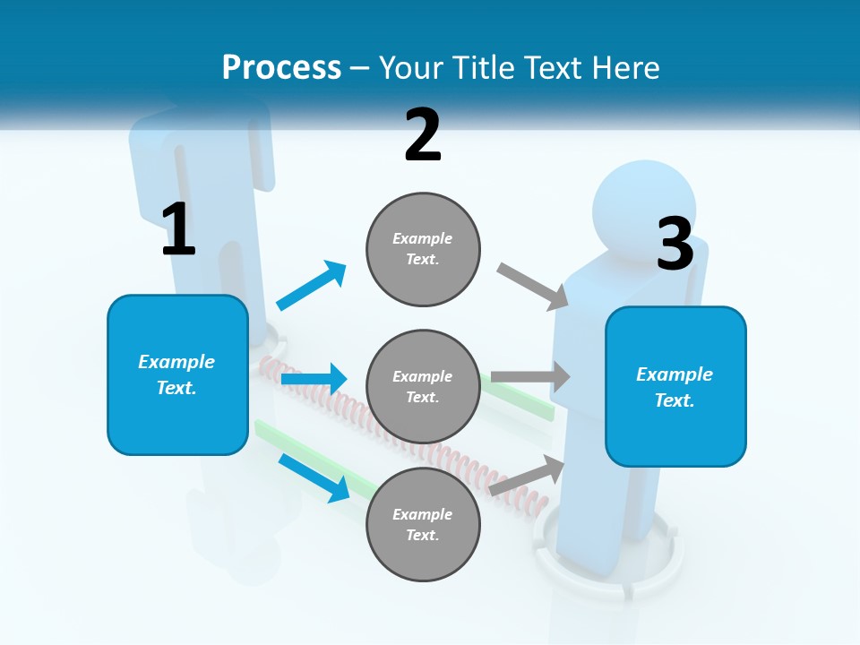A Blue Man Standing Next To A Green Man PowerPoint Template