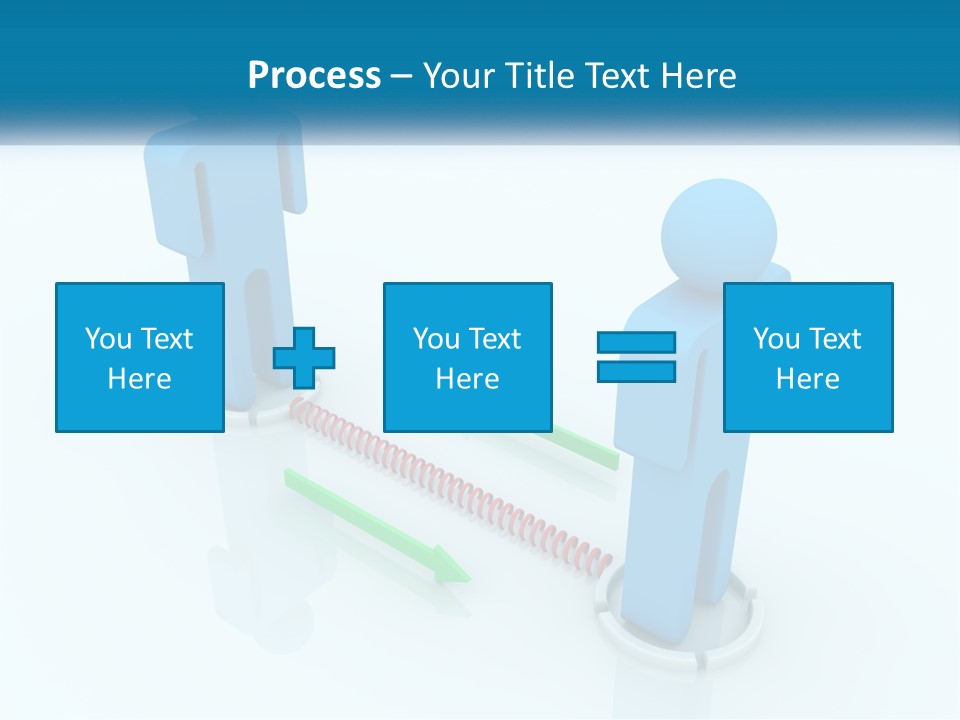 A Blue Man Standing Next To A Green Man PowerPoint Template