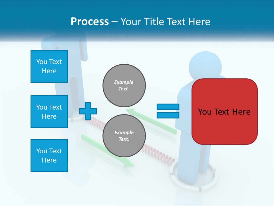 A Blue Man Standing Next To A Green Man PowerPoint Template