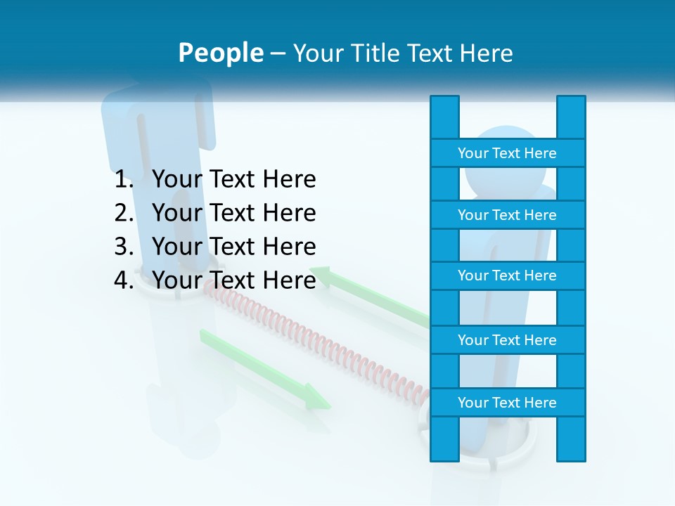 A Blue Man Standing Next To A Green Man PowerPoint Template