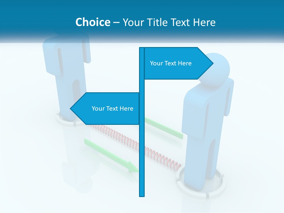 A Blue Man Standing Next To A Green Man PowerPoint Template