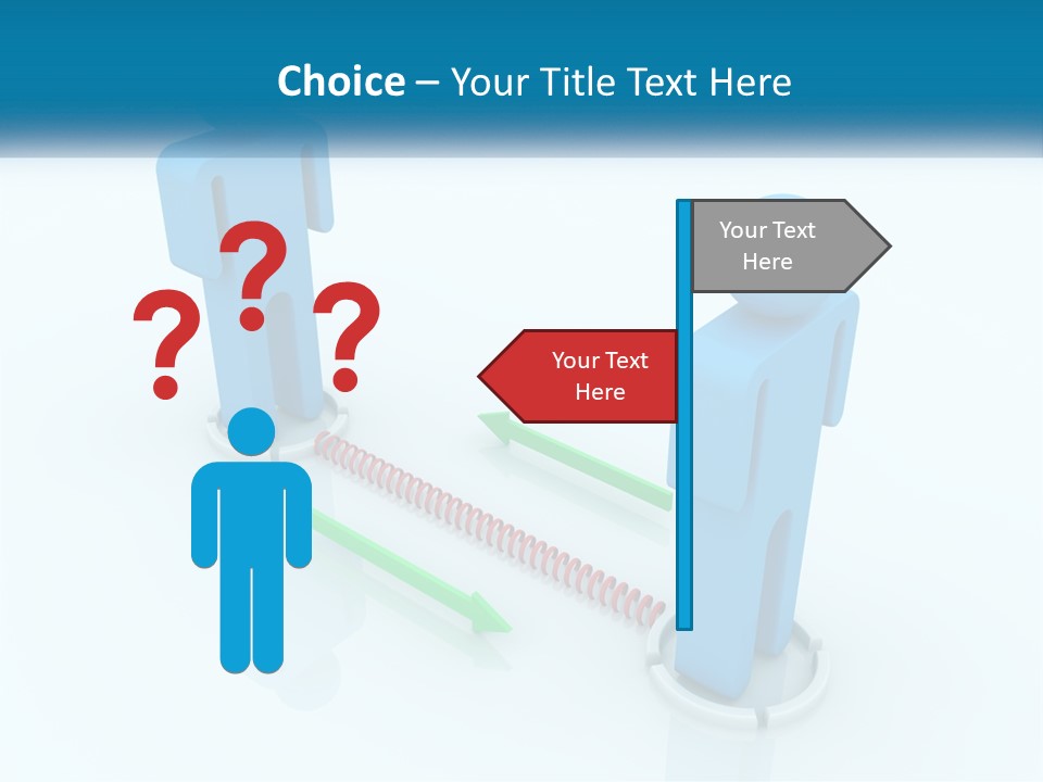 A Blue Man Standing Next To A Green Man PowerPoint Template