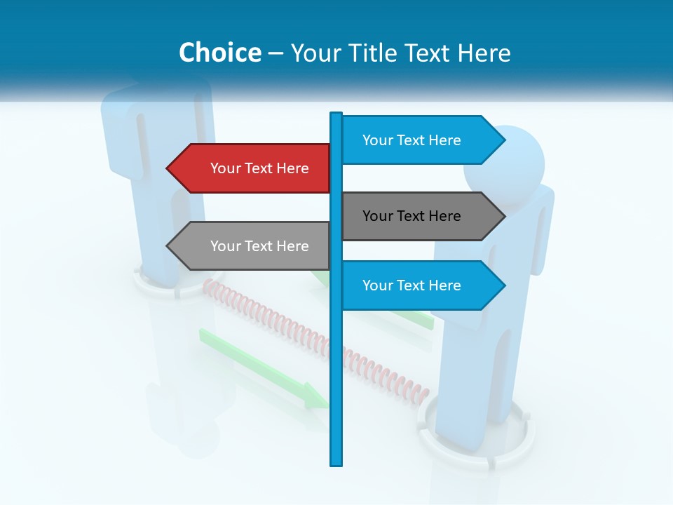 A Blue Man Standing Next To A Green Man PowerPoint Template