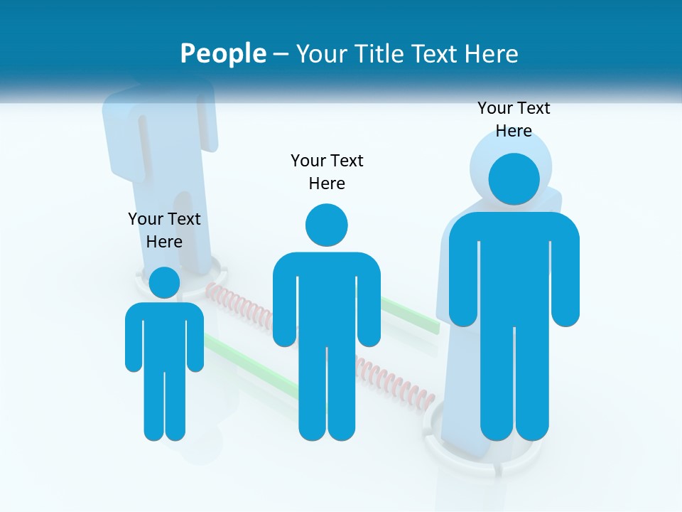 A Blue Man Standing Next To A Green Man PowerPoint Template