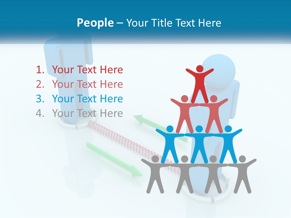 A Blue Man Standing Next To A Green Man PowerPoint Template